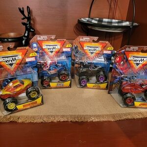 Monster Jam Marvel Truck Set With Flags!